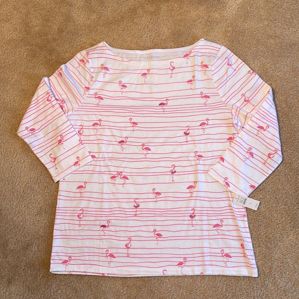 👚NWT Talbots Pink Flamingo Top - Large